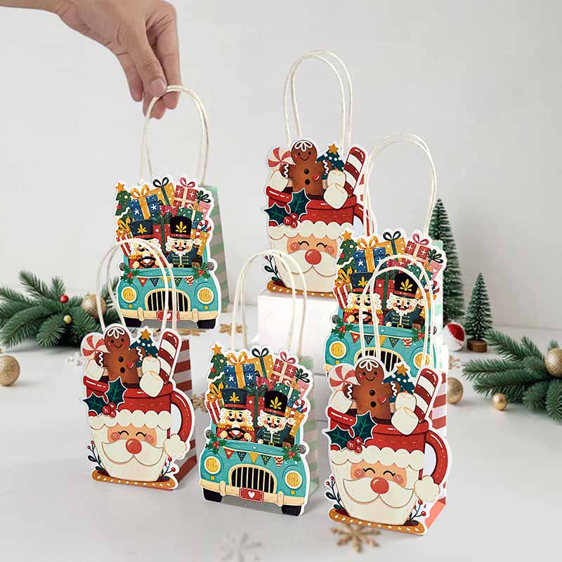 Event Party Shop - 10/20 Pezzi Mini Sacchetti Regalo Natalizi
